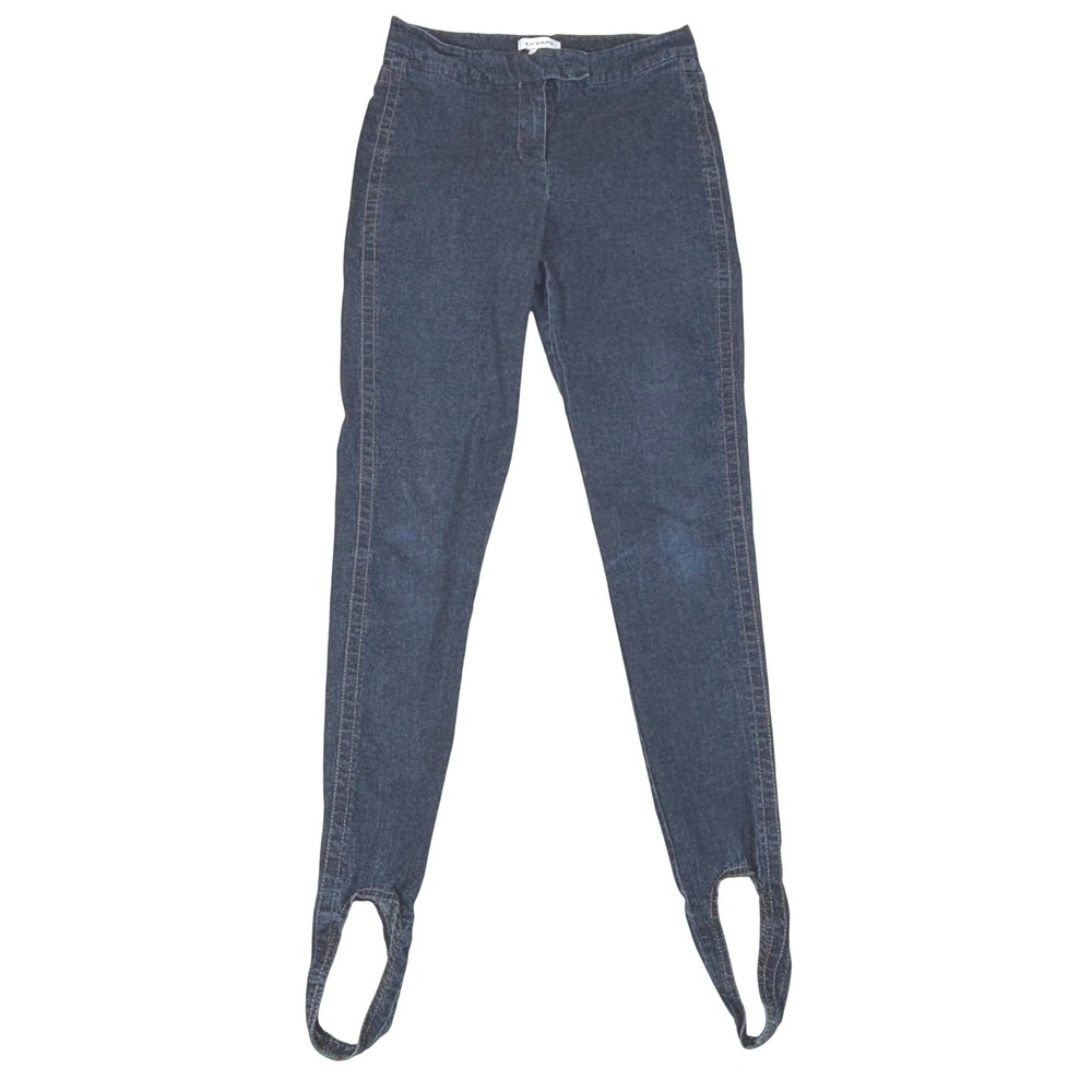 Boston Proper Women Dark Wash Indigo Stirrup Jeans High Rise Stretch Denim Sz 6